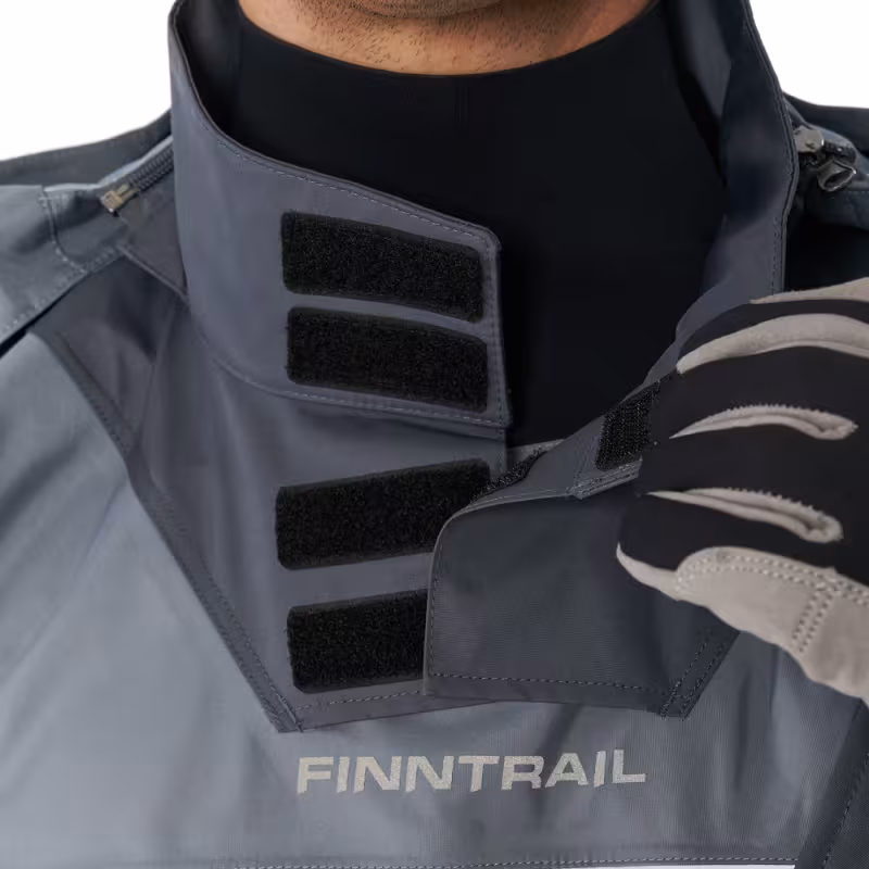 Комбинезон-вейдерсы Finntrail Drysuit PRO 2504, мембрана Hard-Tex, серый, размер 48-50 (M), 170-180 см