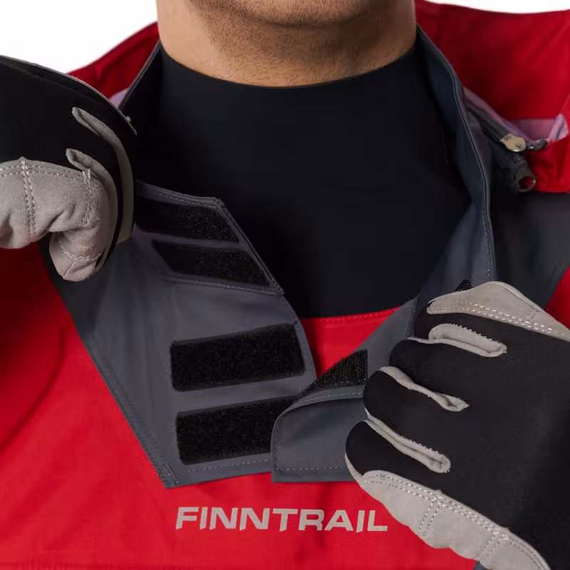 Комбинезон-вейдерсы Finntrail Drysuit PRO 2504, мембрана Hard-Tex, красный, размер 44-46 (S), 165-175 см