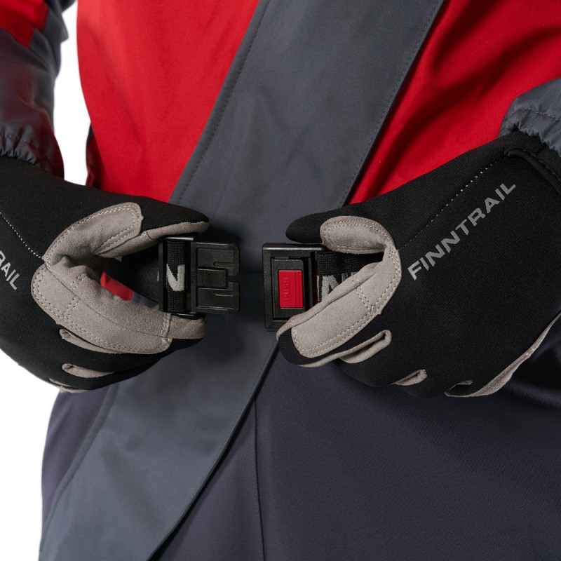 Комбинезон-вейдерсы Finntrail Drysuit PRO 2504, мембрана Hard-Tex, красный, размер S