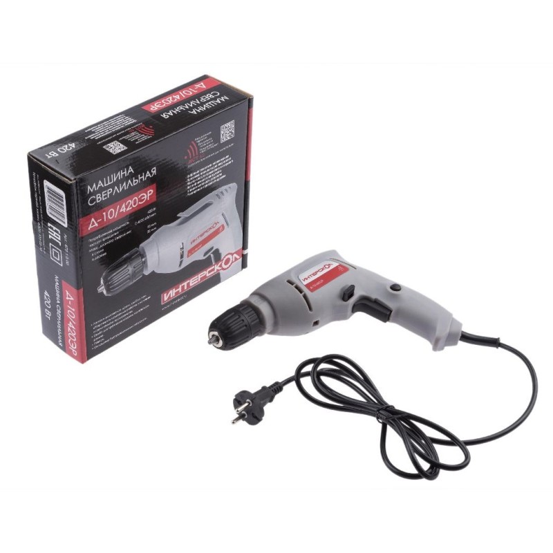 Дрель сетевая Интерскол Д-10/420ЭР