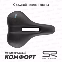 Седло Selle Royal Float Moderate Woman, пена Slow Fit, серия “Classic”, 263x200