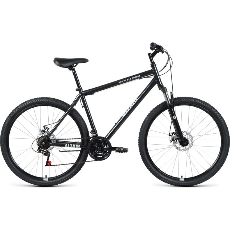 Велосипед 27,5 ALTAIR MTB HT 2.0 disc (27,5" 21 ск. рост 17") темно-серый/черный