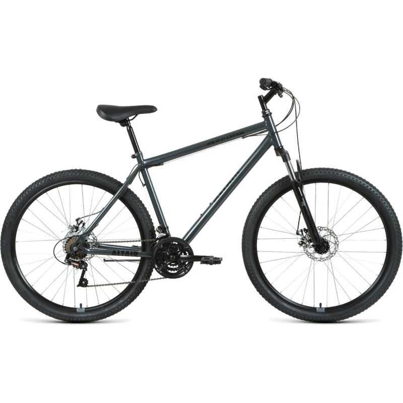 Велосипед 27,5 ALTAIR MTB HT 2.0 disc (27,5" 21 ск. рост 19") темно-серый/черный