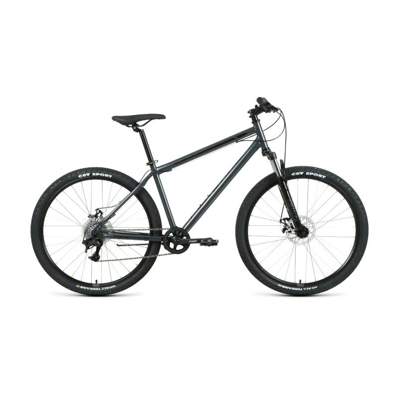 Велосипед 27,5 FORWARD SPORTING 2.2 disc (27,5" 8 ск. рост 17") темно-серый/черный