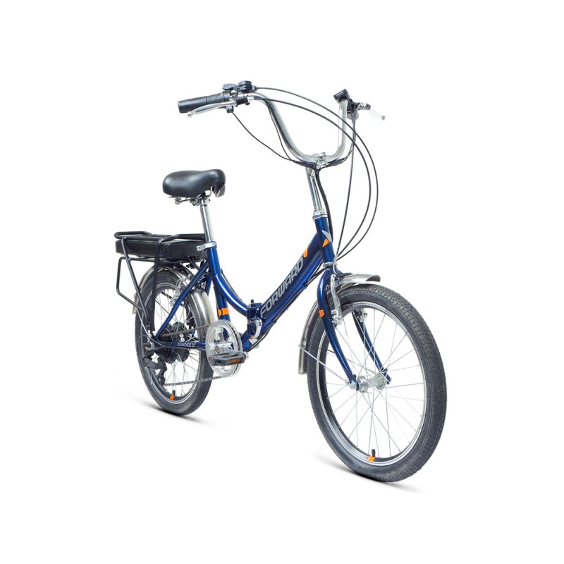 Велогибрид 20 FORWARD DUNDEE 250w (20" 6 ск., 8,8 Ah, рост 14" скл.) темно-синий