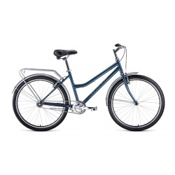Велосипед 26 FORWARD BARCELONA 1.0 (26", 1 скорость, рост 17"), серый/бежевый