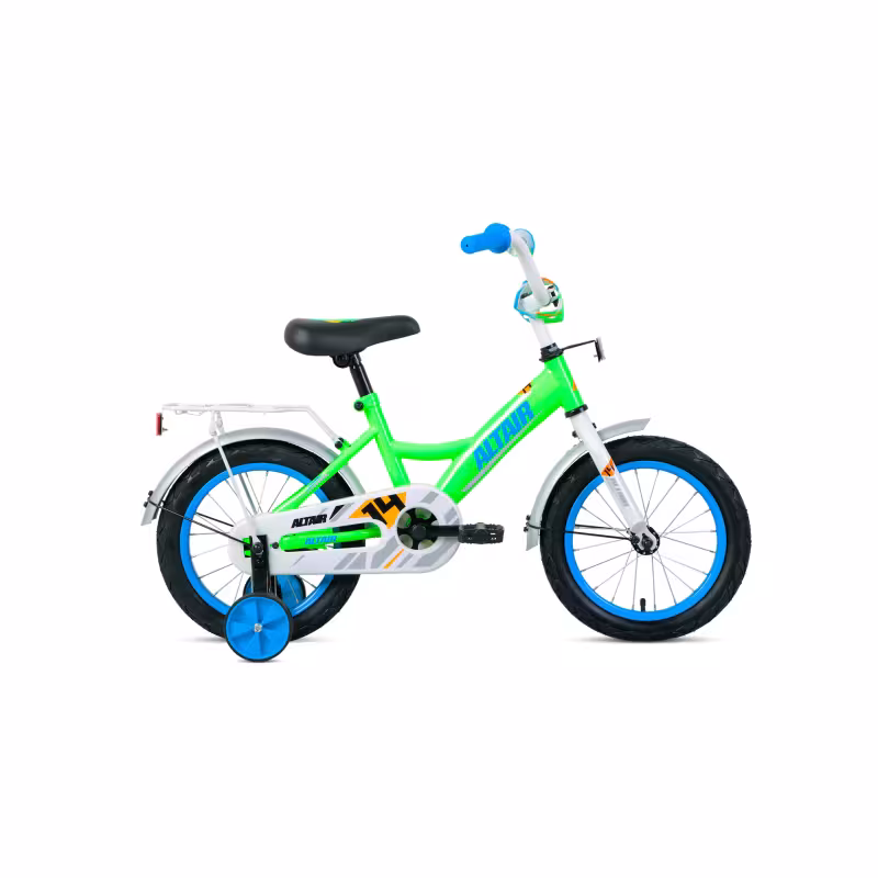 Велосипед ALTAIR KIDS 14 (14", 1 скорость), ярко - зеленый/синий