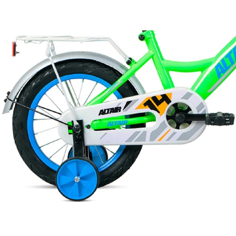Велосипед ALTAIR KIDS 14 (14", 1 скорость), ярко - зеленый/синий