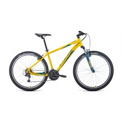 Велосипед 27,5 FORWARD APACHE 1.0 (27,5", 21 скорость, рост 17"), желтый/зеленый