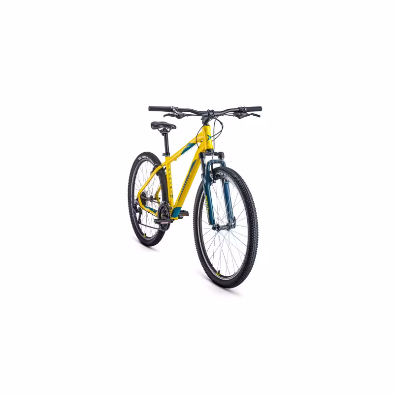 Велосипед 27,5 FORWARD APACHE 1.0 (27,5", 21 скорость, рост 17"), желтый/зеленый