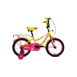 Велосипед 16 FORWARD FUNKY (16", 1 скорость), желтый/фиолетовый