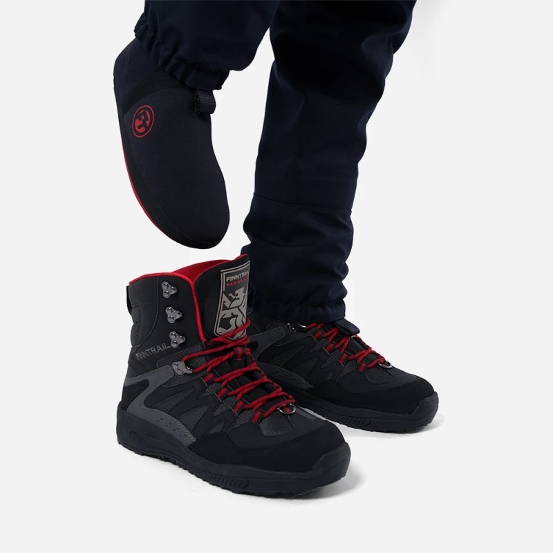 Полукомбинезон-вейдерсы Finntrail Enduro, мембрана Hard-Tex, черный, размер 48-50 (M), 170-180 см