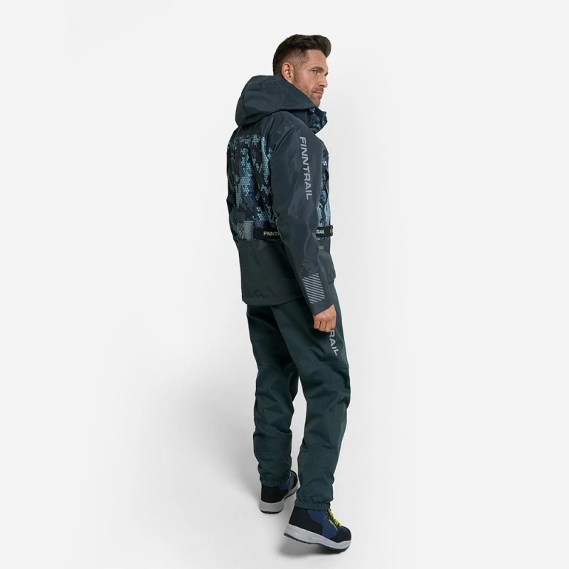 Куртка мужская Finntrail Mudway 2010, мембрана Hard-Tex, серый камуфляж, размер 44-46 (S), 165-175 см
