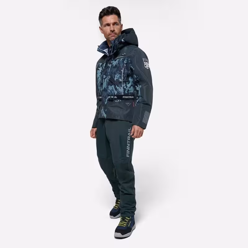 Куртка мужская Finntrail Mudway 2010, мембрана Hard-Tex, серый камуфляж, размер 48-50 (M), 170-180 см