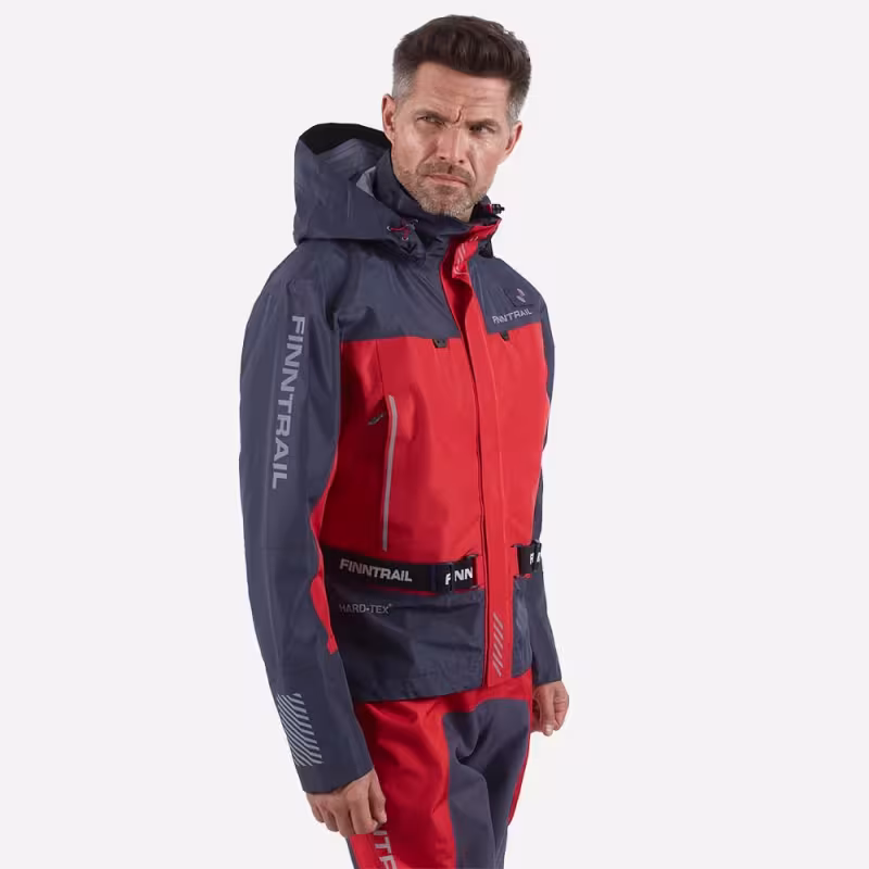 Куртка мужская Finntrail Mudway 2010, мембрана Hard-Tex, красный, размер 50-52 (L), 175-185 см