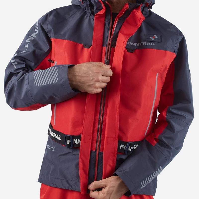 Куртка мужская Finntrail Mudway 2010, мембрана Hard-Tex, красный, размер 50-52 (L), 175-185 см