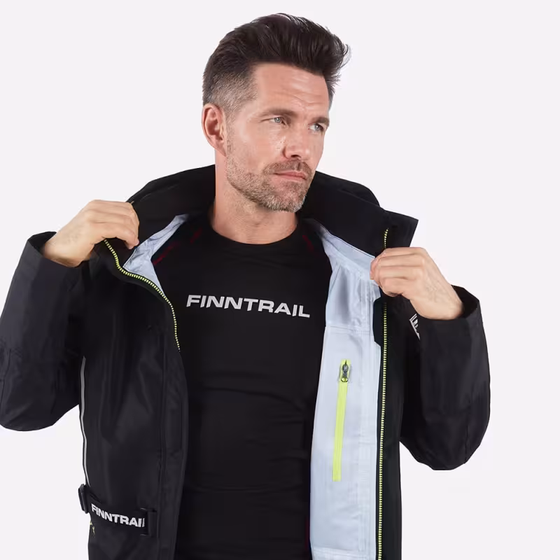 Куртка мужская Finntrail Mudway 2010, мембрана Hard-Tex, черный, размер 54-56 (XL), 180-190 см