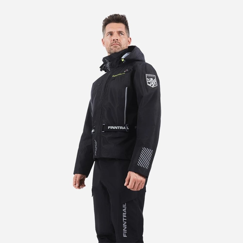 Куртка мужская Finntrail Mudway 2010, мембрана Hard-Tex, черный, размер 58-60 (XXL), 185-195 см