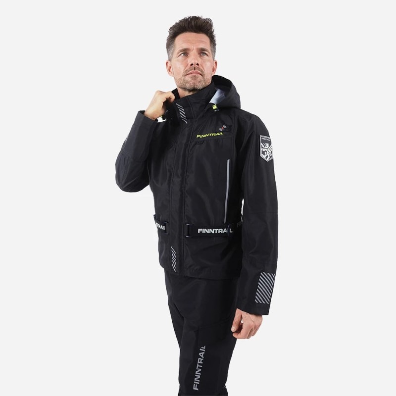 Куртка мужская Finntrail Mudway 2010, мембрана Hard-Tex, черный, размер 58-60 (XXL), 185-195 см