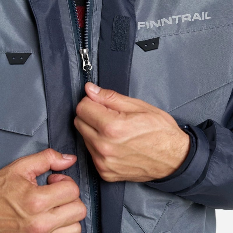 Куртка мужская Finntrail Coaster 4023, мембрана Hard-Tex, серый, размер 58-60 (XXL), 185-195 см