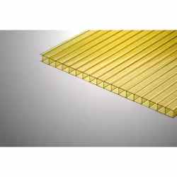 Поликарбонат сотовый Polygal Стандарт 2100x6000х4 мм, желтый