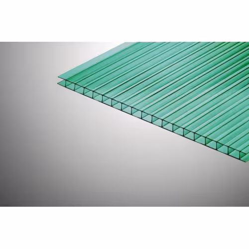 Поликарбонат сотовый Polygal Стандарт 2100x6000х4 мм, зеленый
