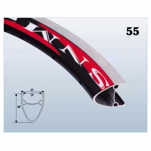 Обод велосипедный TBS SA19A двойной 24x1.75-1.95, CNC 36H, черный