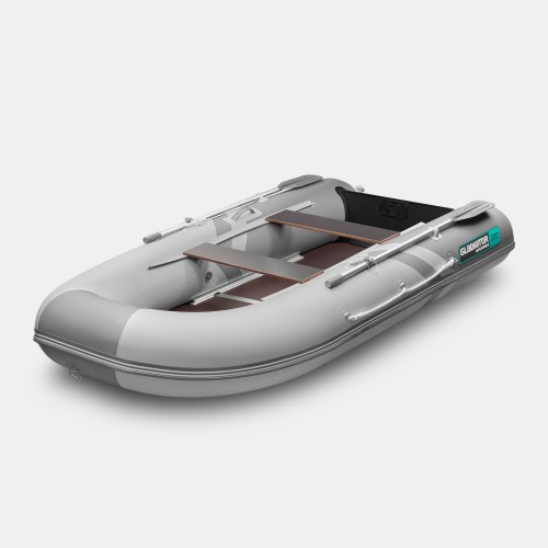 Надувная лодка ПВХ Gladiator B330S, пайол фанерный, светло-серый/темно-серый