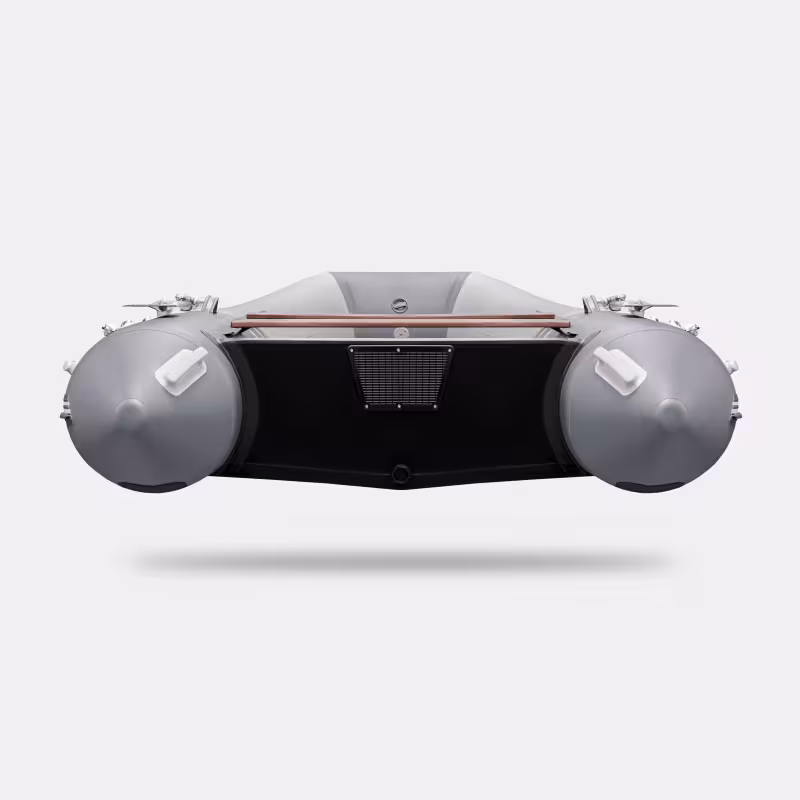 Надувная лодка ПВХ Gladiator B370S, пайол фанерный, светло-серый/темно-серый