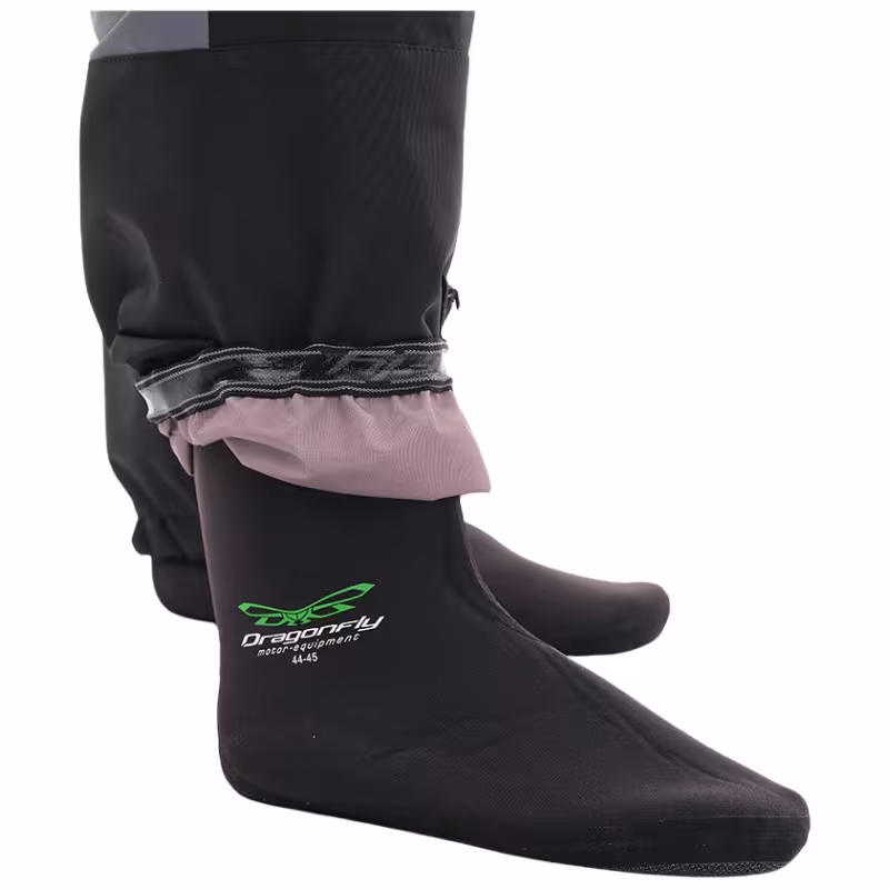 Полукомбинезон-вейдерсы Dragonfly Quad PRO, мембрана FineTex, серый/черный, размер L, 182 см