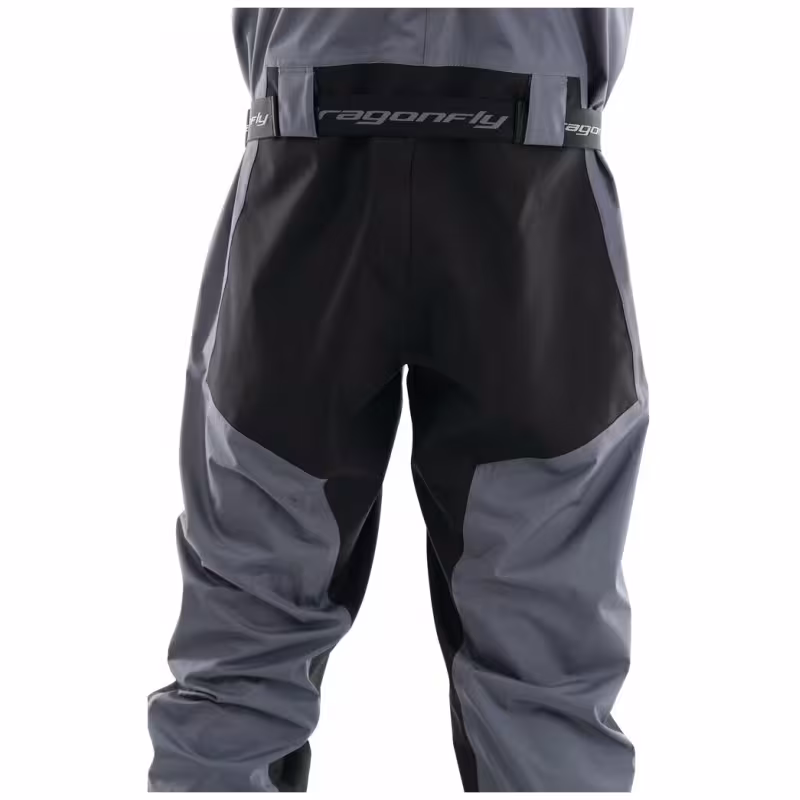 Полукомбинезон-вейдерсы Dragonfly Quad PRO, мембрана FineTex, серый/черный, размер L, 182 см