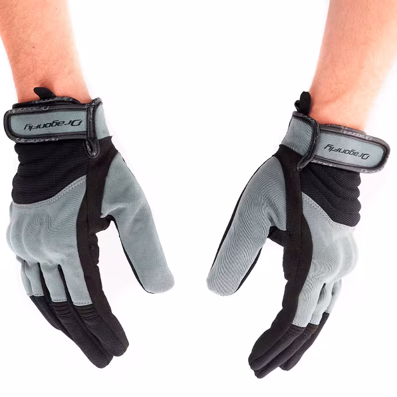 Мотоперчатки Dragonfly Quad, серый/черный, размер L