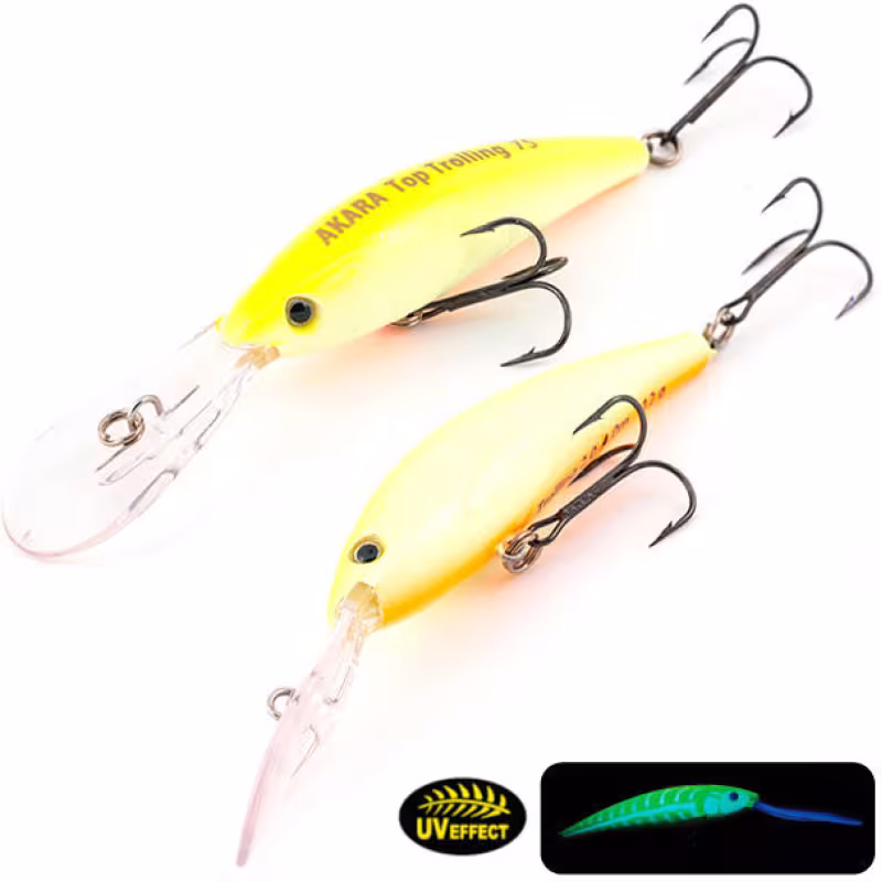 Воблер плавающий Akara Top Trolling 75F A14, 75 мм, 12 г, цвет A14