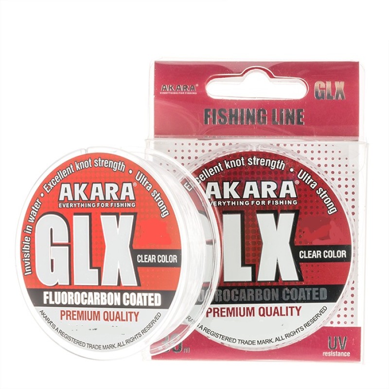 Леска флюорокарбоновая Akara GLX Premium Clear 0.20 мм, 4.35 кг, 100 м
