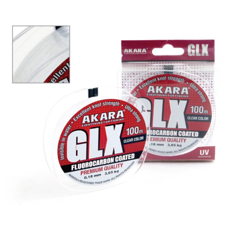 Леска флюорокарбоновая Akara GLX Premium Clear 0.35 мм, 13 кг, 100 м