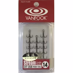 Тройники Vanfook DT-35 NS black, №6, 10 шт.