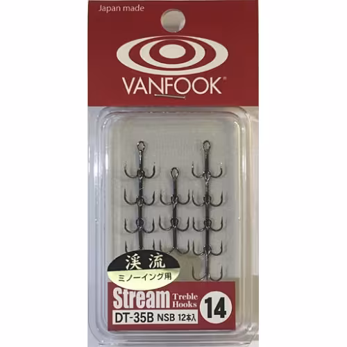 Тройники Vanfook DT-35 NS black, №6, 10 шт.