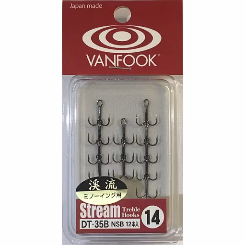 Тройники Vanfook DT-35 NS black, №6, 10 шт.