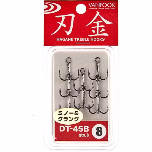 Тройники Vanfook DT-45#6 NS black, 8шт.