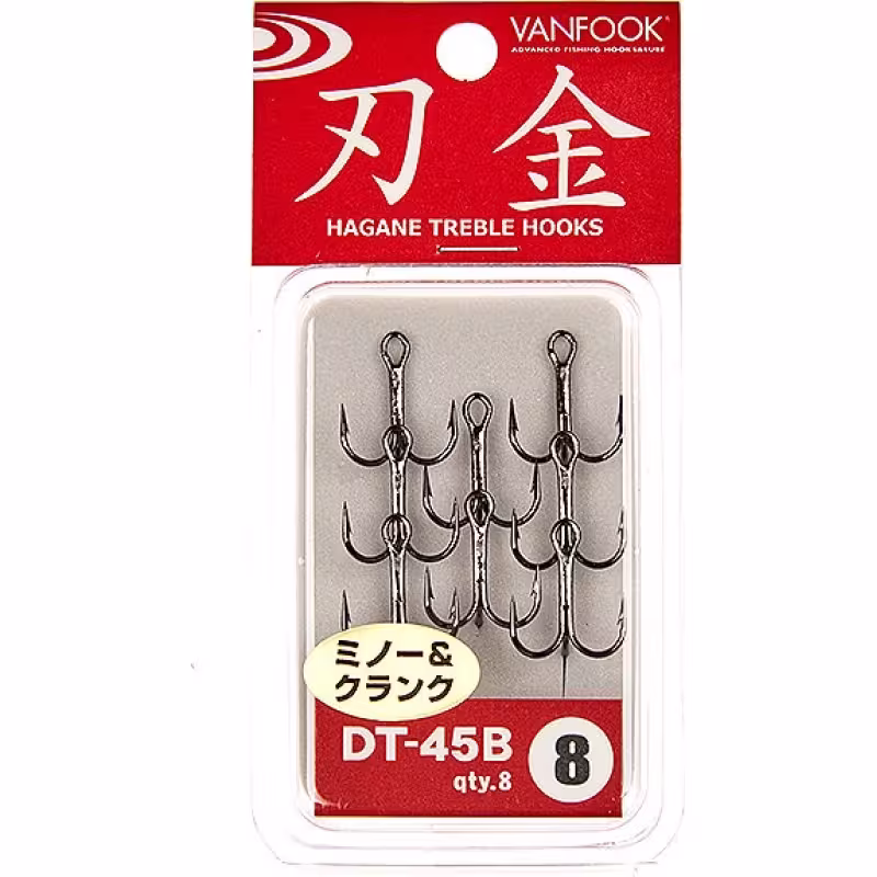 Тройники Vanfook DT-45#6 NS black, 8шт.