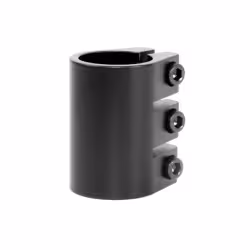 Зажим (хомут) KMS для трюкового самоката, HIC, 3 болта, алюминиевый, без анодирования, черный