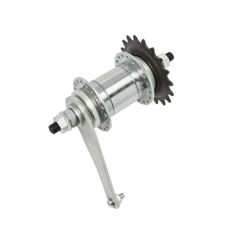 Втулка велосипедная POWER LC-108R, односкоростная, задняя, с ножным тормозом, 36 отверстий, серебристая