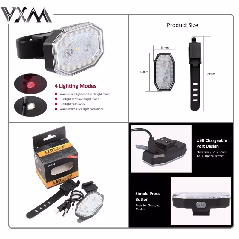 Фонарь велосипедный VXM BY-589, 5 режимов
