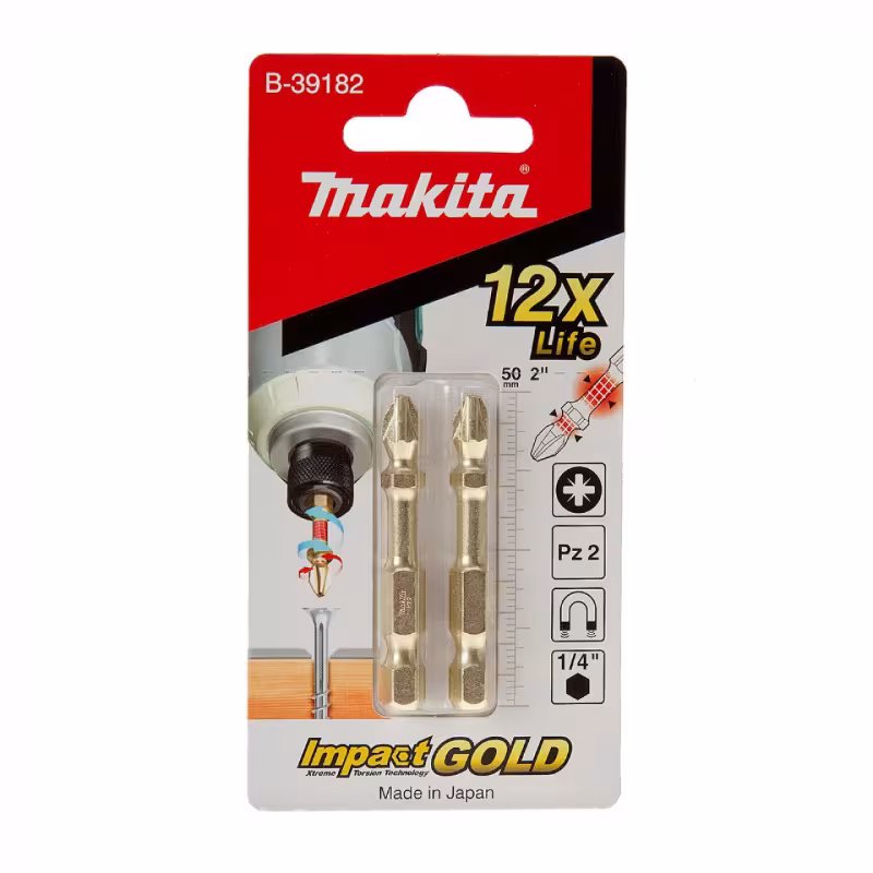 Бита ударная PZ-2х50мм MAKITA Impact Gold E-form (MZ) (2шт)