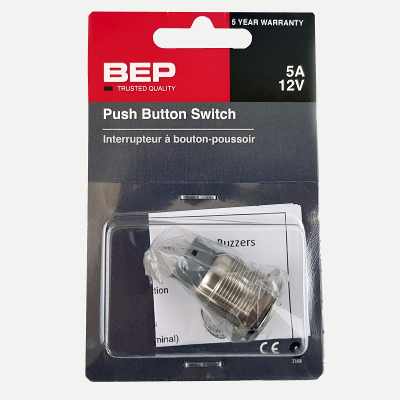 Кнопка включения без фиксации BEP Marine 80-511-0004-00, 12 В, синяя