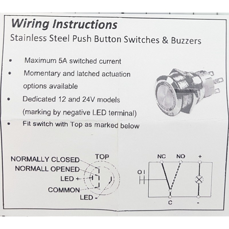 Кнопка включения без фиксации BEP Marine 80-511-0004-00, 12 В, синяя