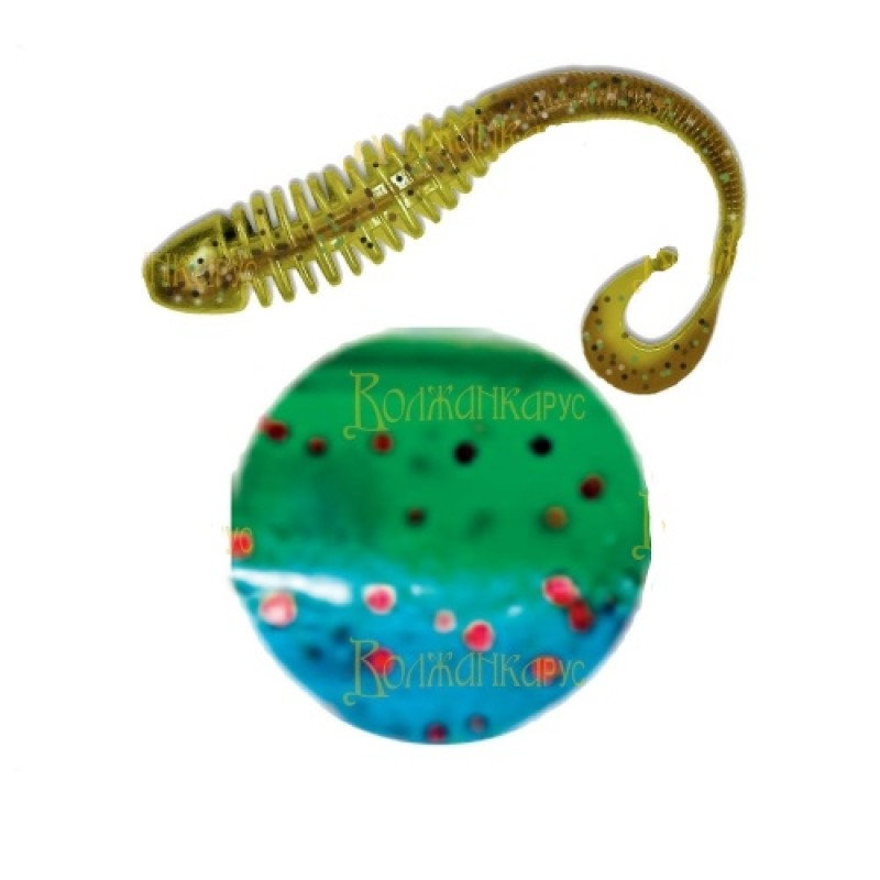 Силиконовая приманка Волжанка Tailed Worm 130, цвет 2002, 6 шт.
