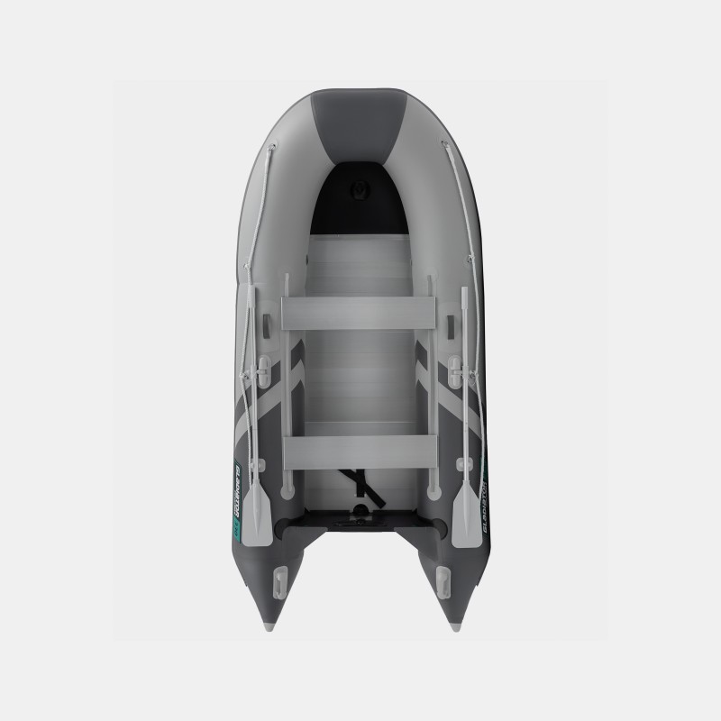 Надувная лодка ПВХ Gladiator Light B330AL, пайол алюминиевый, светло-серый/темно-серый