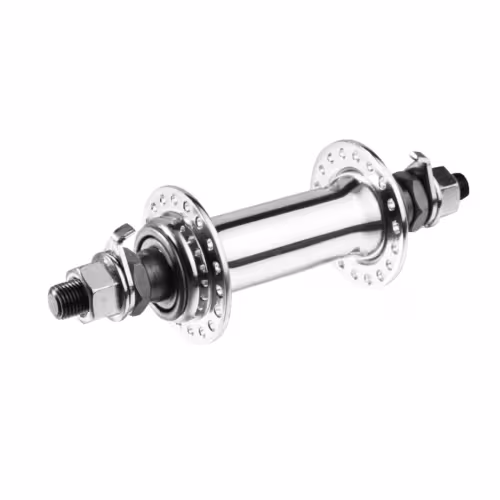 Втулка MTB передняя стальная 3/8x14Gx36Hx100x140 на гайках серебристая