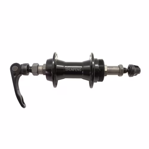 Втулка велосипедная задняя SF-A221R алюминиевая под трещотку, 36H на промподшипниках, с эксцентриком, чёрная